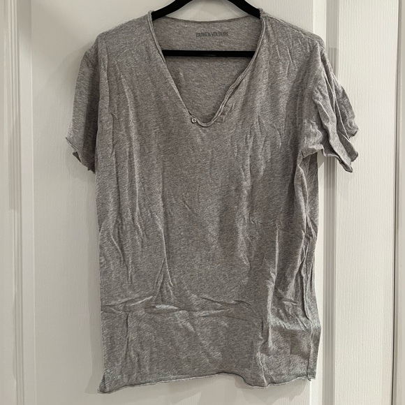 Zadig & Voltaire Grey Skull T-shirt - Picture 2 of 3